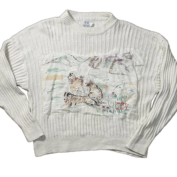 Together Sweaters Vintage Together Wolves Scenery Oversized Knit Poshmark